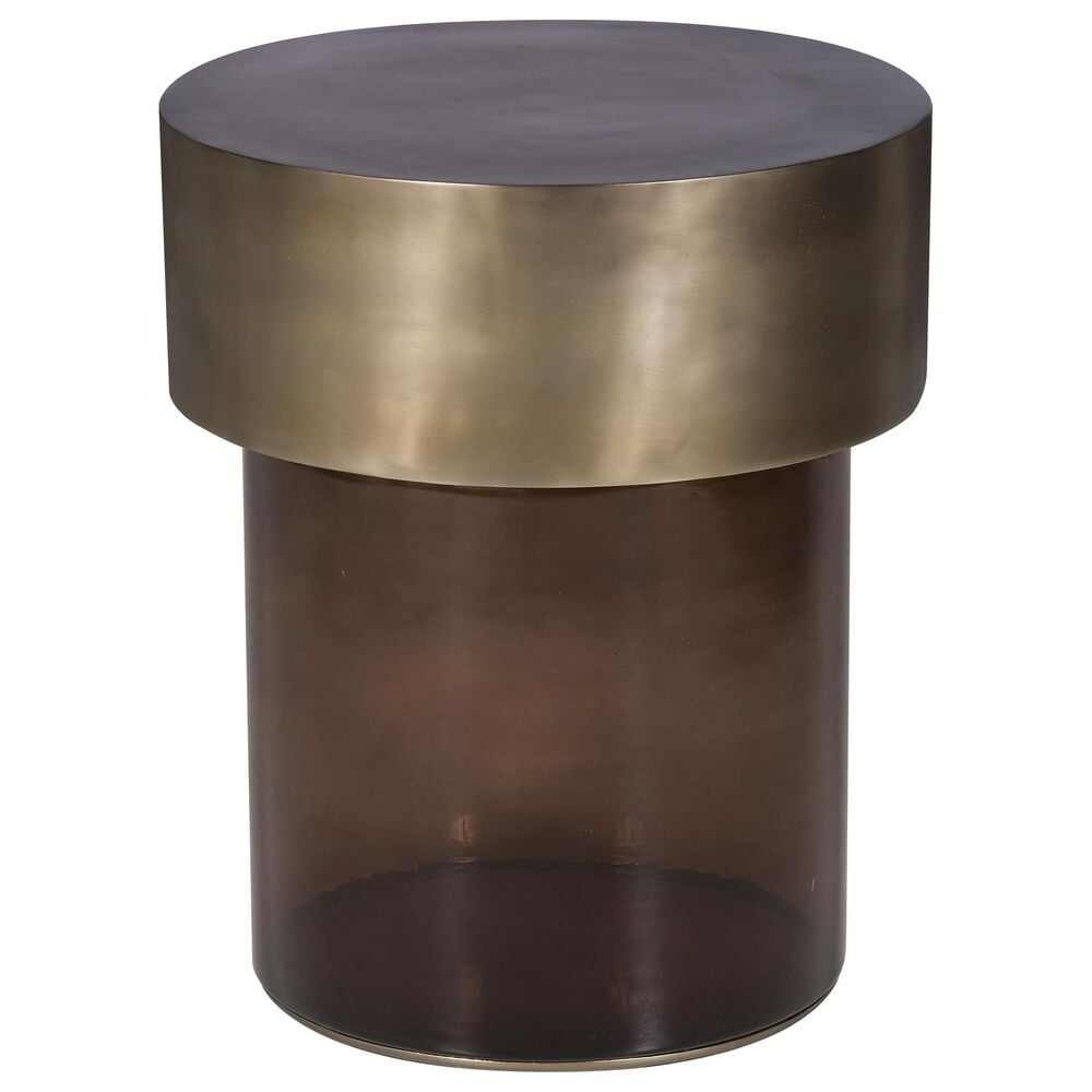 Vanguard Furniture Mia Spot Table with Glass Top in Sienna, , large