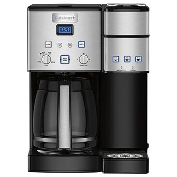 Cuisinart 12-Cup Coffeemaker with Single-Serve Brewer in Black and Stainless Steel, , large