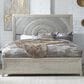 Belle Furnishings Belmar King Panel Bed in Washed Taupe and Silver Champagne, , large