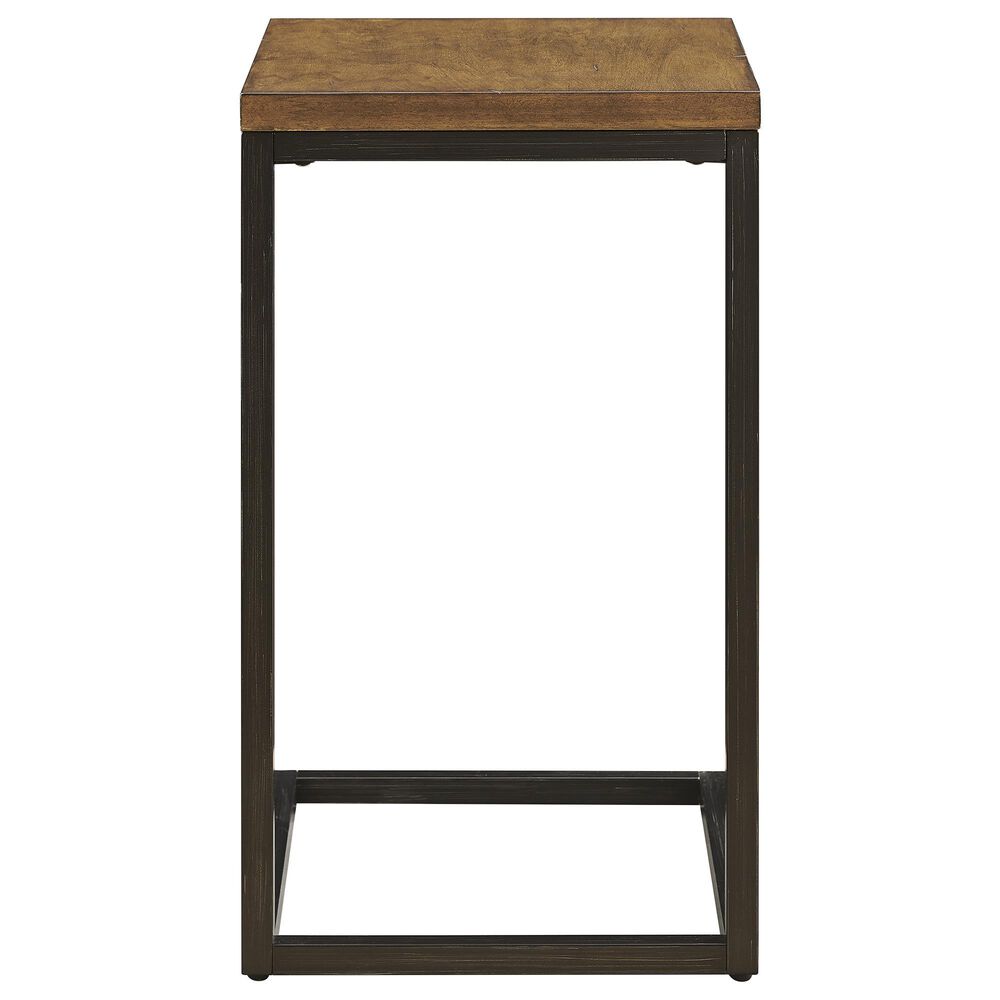 Linon Home Decor Braniff C-Table in Dark Grey and Black, , large