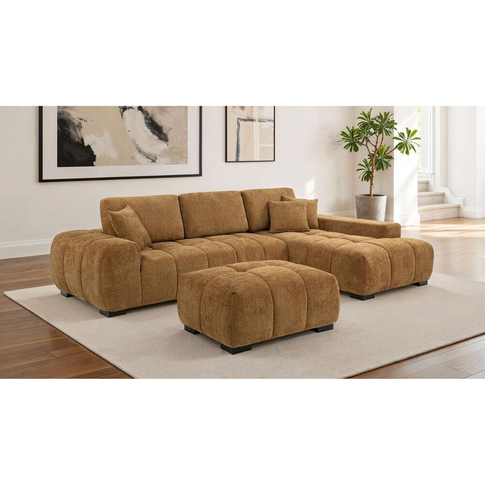 37B Octavia 2-Piece Stationary Right Facing Sectional with Chaise in Amber, , large
