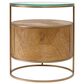 Eichholtz Velutto 1 Drawer Nightstand in Caramel and Brushed Brass, , large