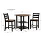 Linon Home Decor Colm 3-Piece Counter Set in Warm Brown and Black, , large