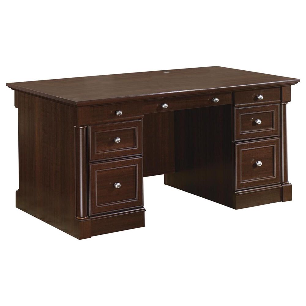 Sauder Palladia Executive Desk in Select Cherry Nebraska Furniture Mart