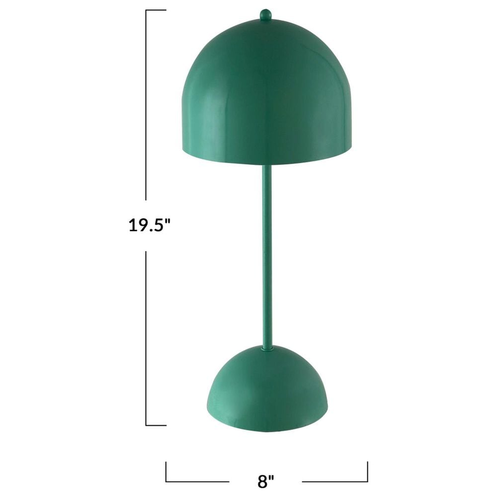 Teak Interiors Happy House Metal LED Table Lamp with in Aqua, , large