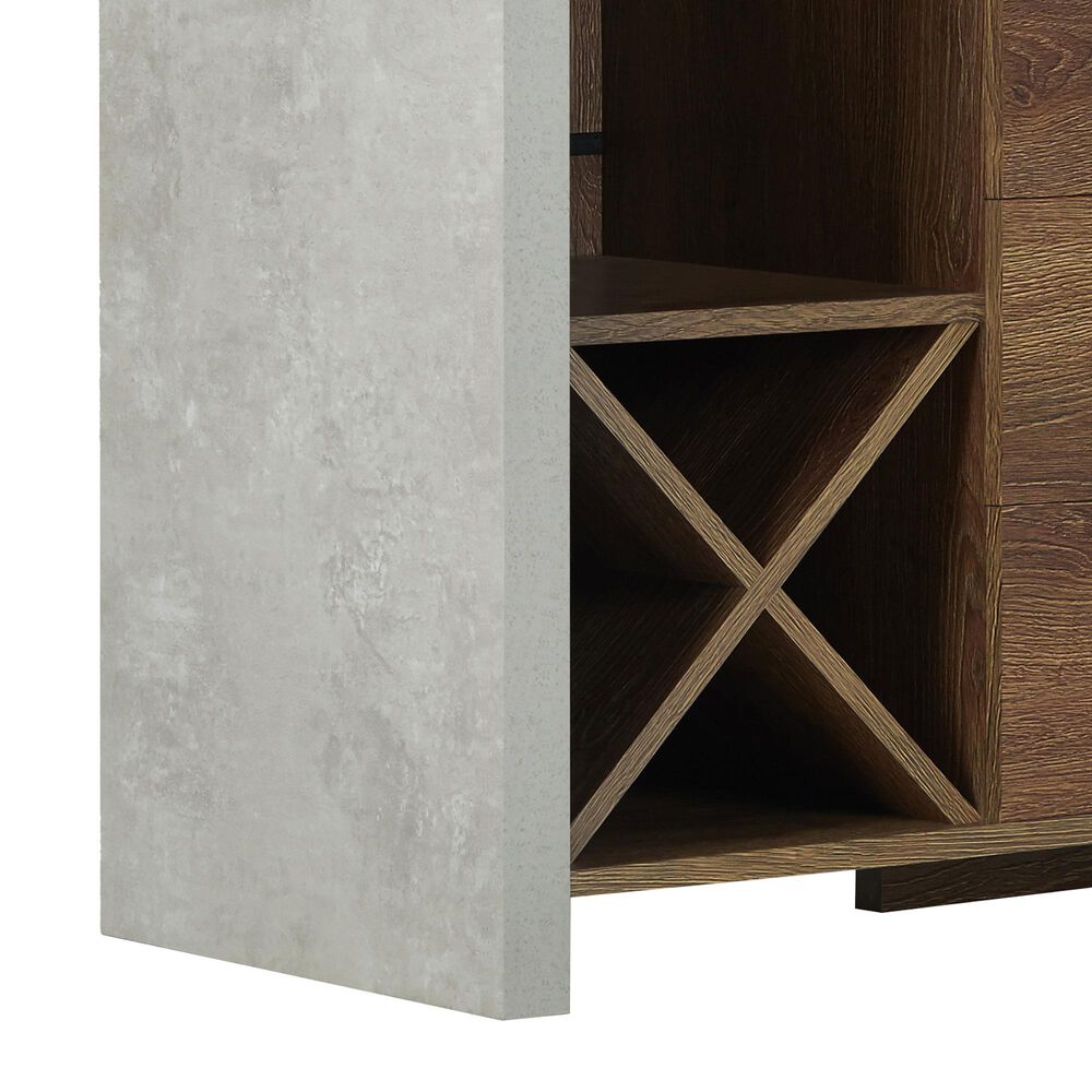 Furniture of America Wilson Buffet in Distressed Walnut, , large