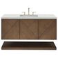 James Martin Vanities Marcello 48" Wall Mounted Single Bathroom Vanity in Chestnut with 3 cm Lime Delight Quartz Top and Rectangular Sink, , large