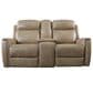 Bassett Douglas Leather Power Reclining Loveseat in Wheat, , large