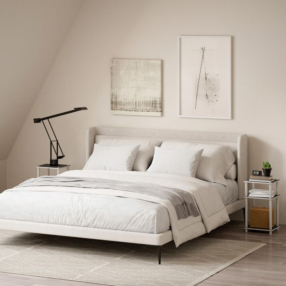 HOMLUX 3-Tier Turn-N-Tube End Table in White (Set of 2), , large