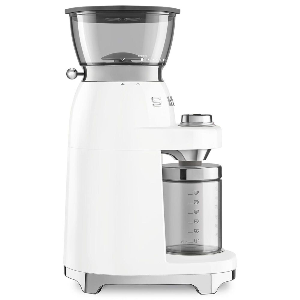 SMEG Conical Burr Coffee Grinder in White, , large