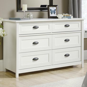 Sauder County Line 6 Drawer Dresser in Soft White, , large