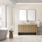 James Martin Vanities Hudson 60" Double Bathroom Vanity in Light Natural Oak with 3 cm Eternal Marfil Quartz Top and Rectangular Sinks, , large