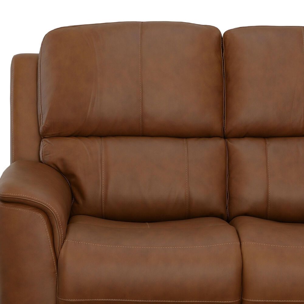 Flexsteel Henry Power Reclining Sofa with Headrests and Lumbar in Caramel, , large