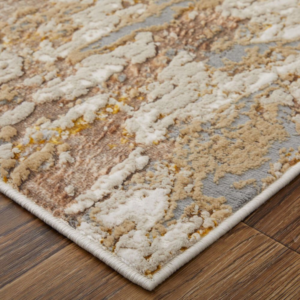 Feizy Aura 5&#39; x 8&#39; Gold and Ivory Area Rug, , large