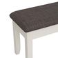 Linon Home Decor Jane Storage Bench with Taupe Cushion in Vanilla White, , large