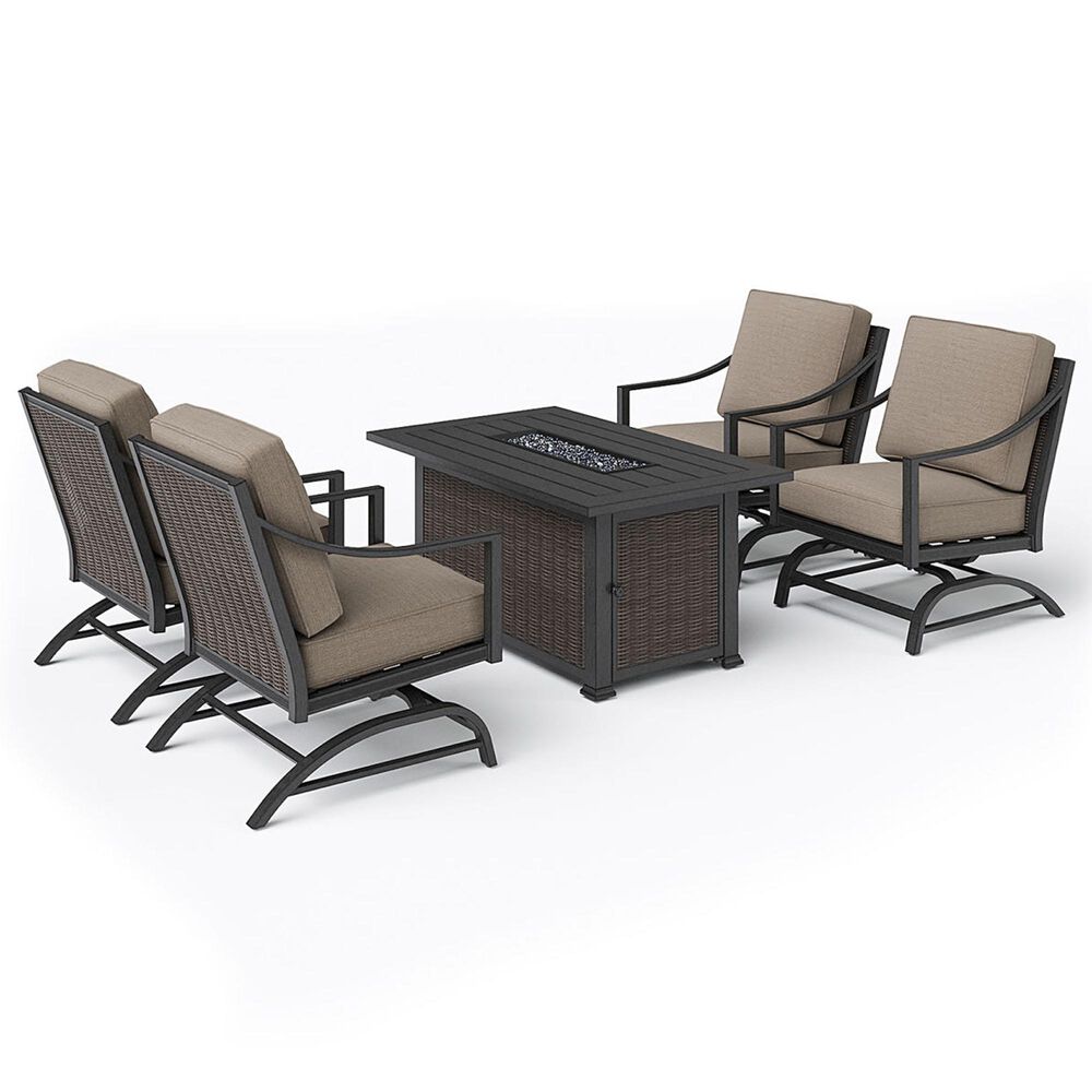 Agio Dover 5-Piece Fire Chat Set in Stone, , large