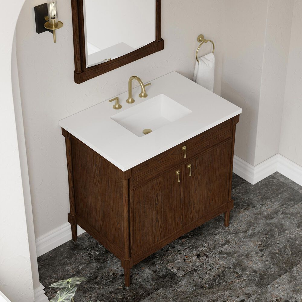 James Martin Kinnsden 26" Rectangular Mirror in Sable Oak, , large