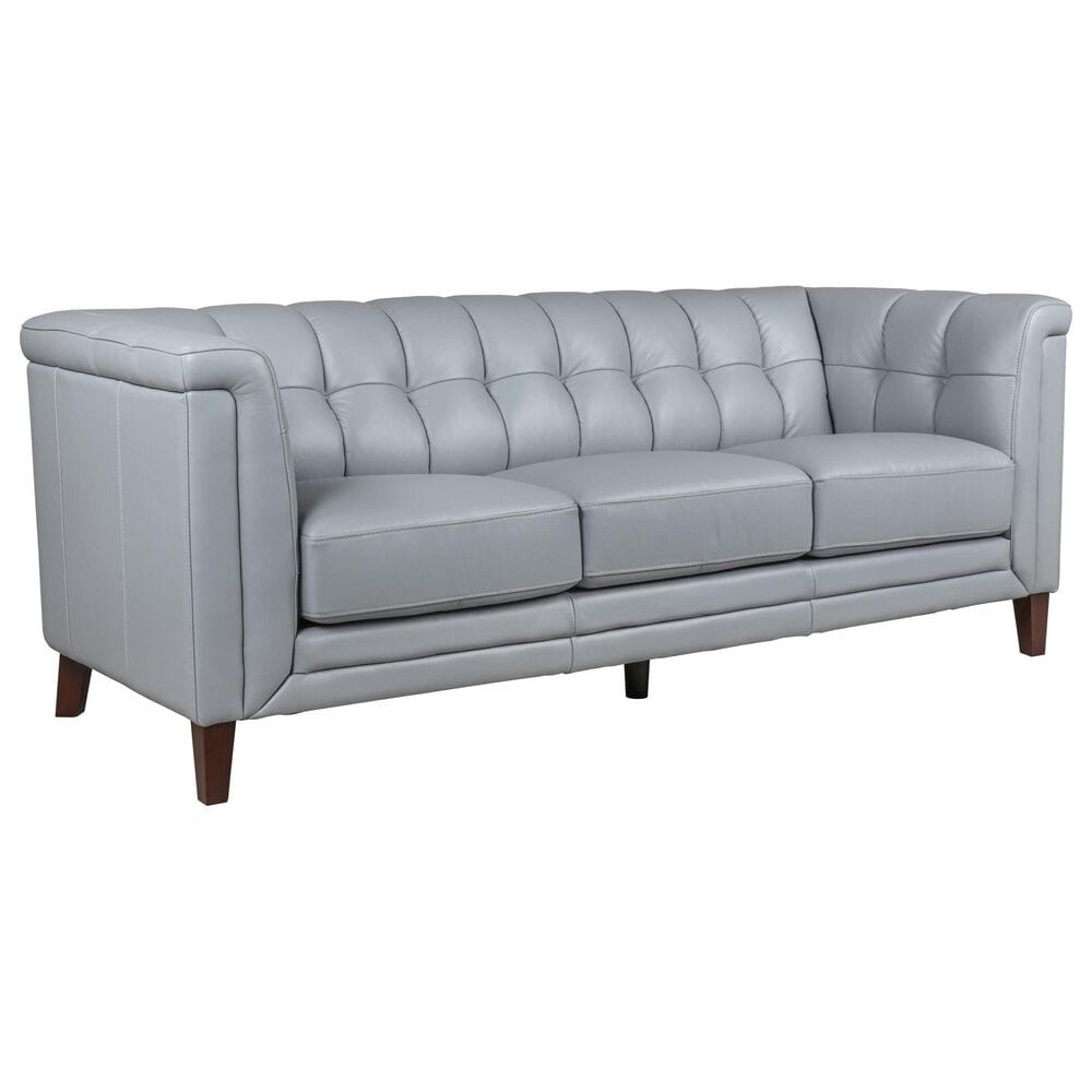 Hydeline Arvo Stationary Leather Sofa in Spa Blue, , large
