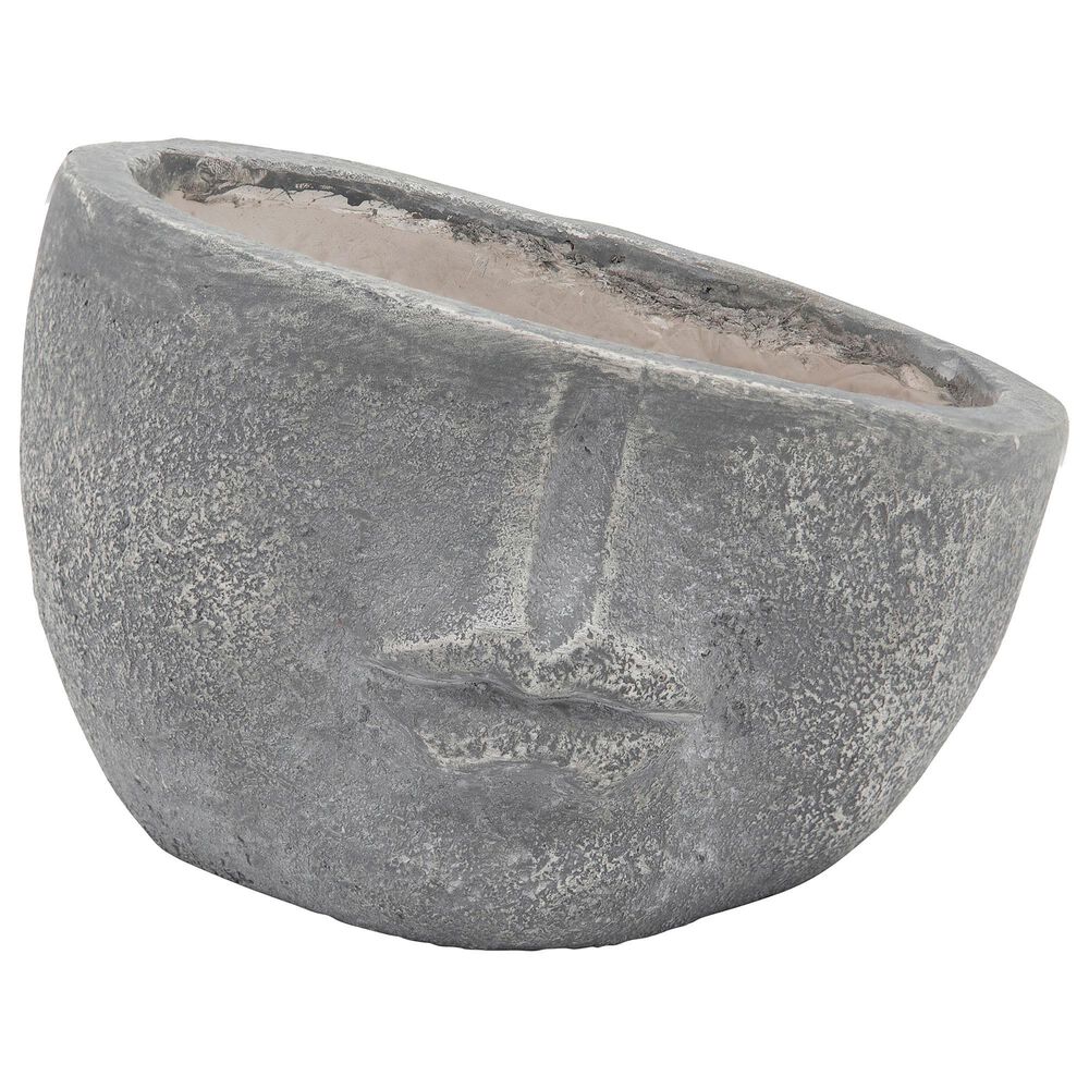 Sagebrook Home 8" Half Face Planter in Blue, , large