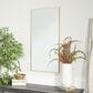 Maple and Jade 36" x 18" Rectangular Wood Wall Mirror with Thin Minimalistic Frame in Matte Gold, , large