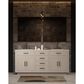 Lexora Home Abbey 72" Double Bathroom Vanity in White Oak with 2 cm White Carrara Marble Top and Rectangular Sinks, , large