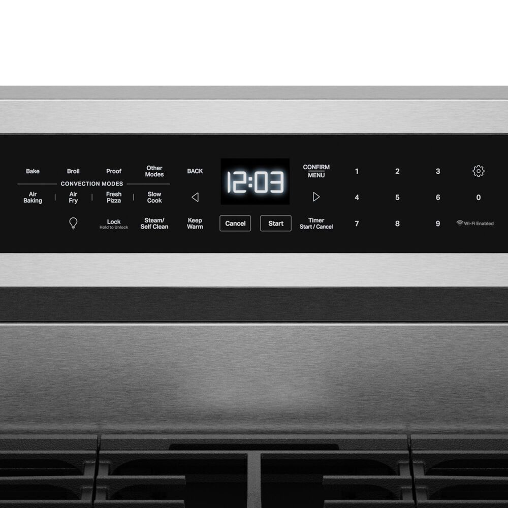 KitchenAid 5.0 Cu. Ft. Smart Freestanding Gas Range with Convection Cooking Modes in Fingerprint Resistant Stainless Steel, , large