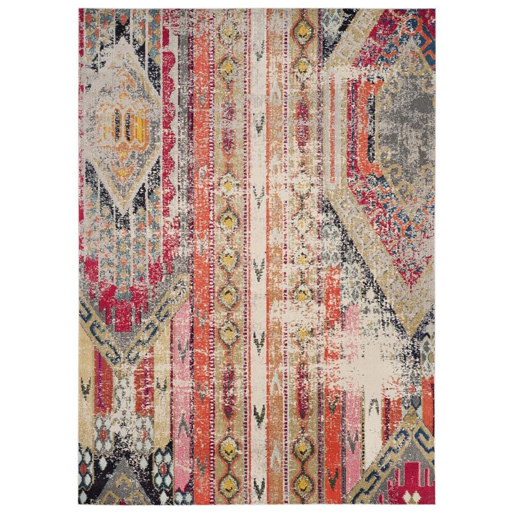 Safavieh Monaco MNC222G-1218 12" x 18" Light Grey/Multi Area Rug, , large