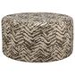 Smith Brothers Medium Round Ottoman in Brown, , large