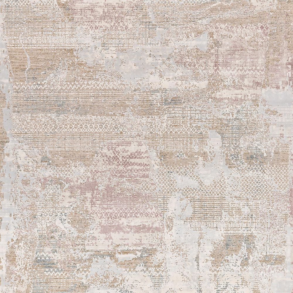 Surya Brunswick 6&#39;7&quot; Round Cream, Light Slate, Taupe, Tan, Dusty Pink and Blue Area Rug, , large