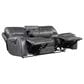 Crystal City Keily Manual Reclining Sofa with Dropdown Table in Dove Grey, , large