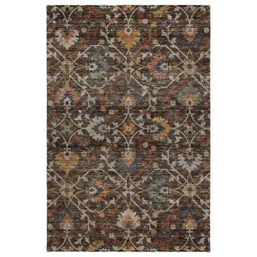 Dalyn Rug Company Silk Road Chocolate, Beige, Copper, Gold, Sage, Navy and Paprika 10" x 14" Area Rug, , large