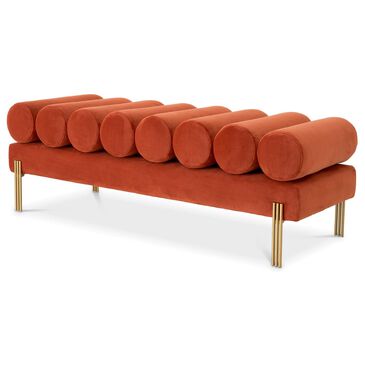 Eichholtz Oxley Bench in Savona Orange, , large
