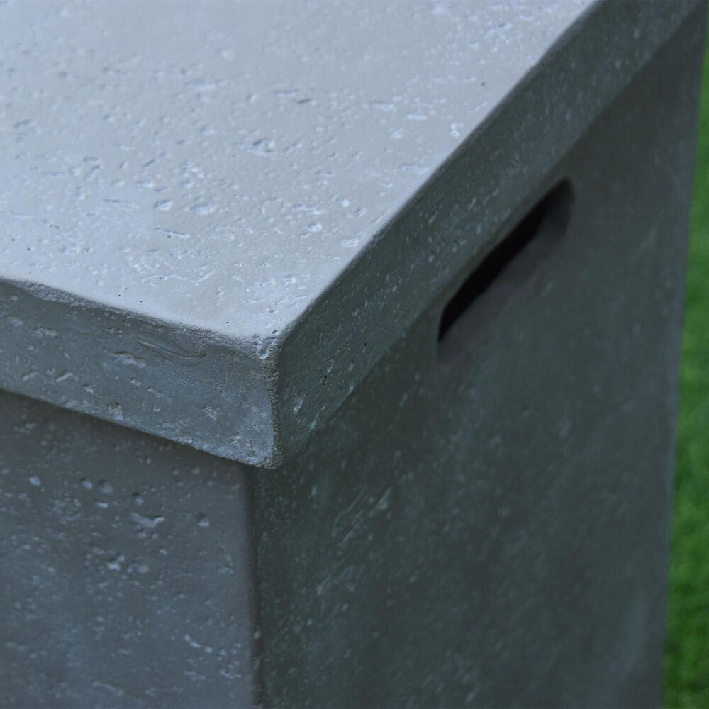 Elementi Fire 20&quot; Square Tank Cover in Gray, , large