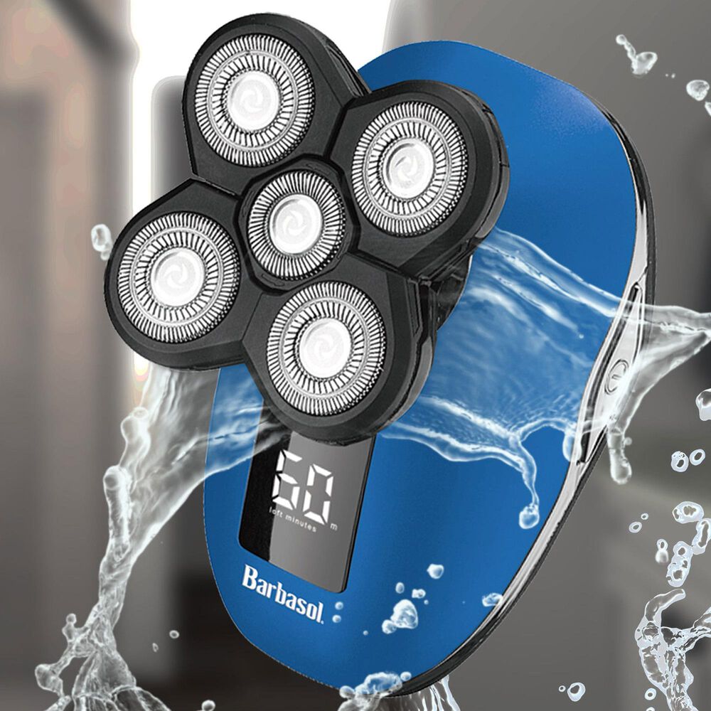 Barbosal LCD Head Shaver in Black and Blue, , large