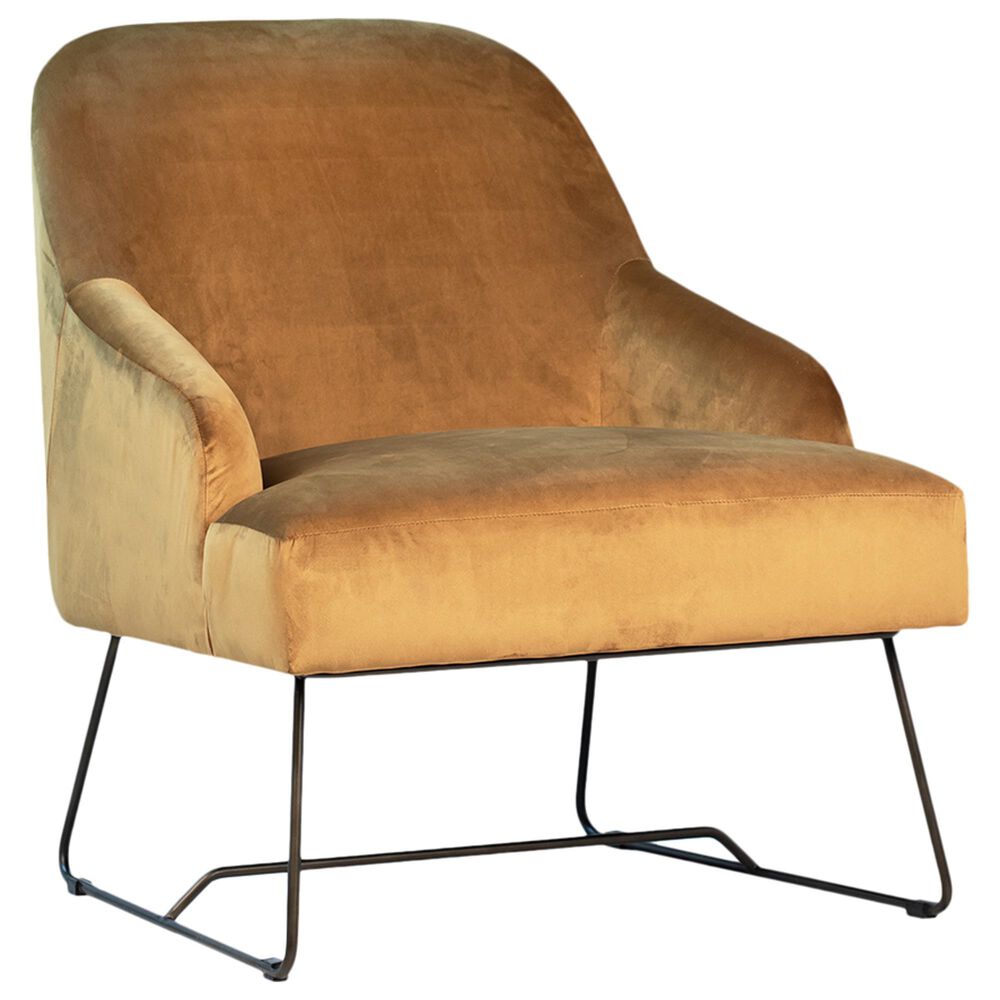 Blue Sun Designs Enzo Occasional Chair with Mustard Cushion in Black, , large