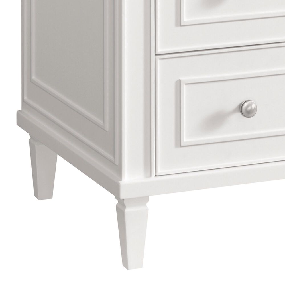 James Martin Vanities Lorelai 36&quot; Single Vanity in Bright White with 3 cm Arctic Fall Solid Surface Top, , large