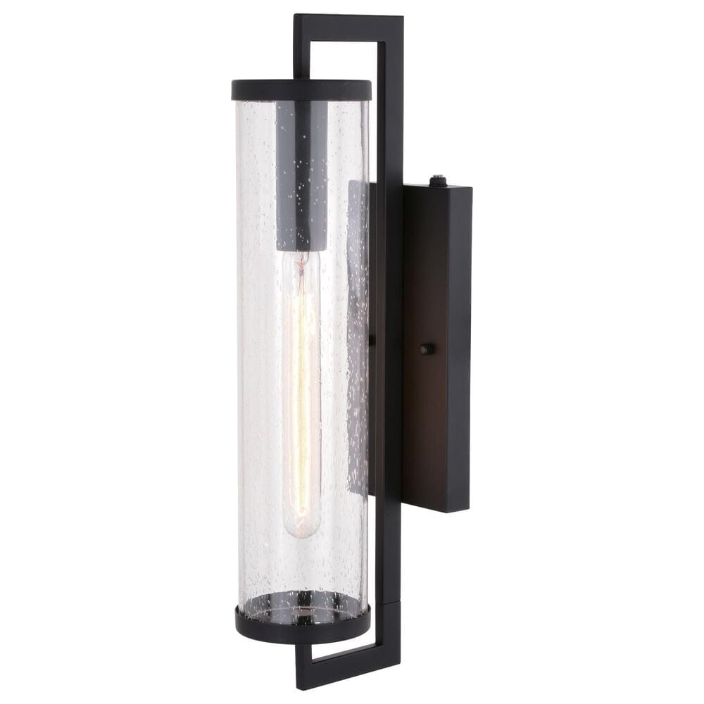 Vaxcel Morgan Park 20" 1-Light Dusk-to-Dawn Sensor Outdoor Wall Sconce in Matte Black, , large