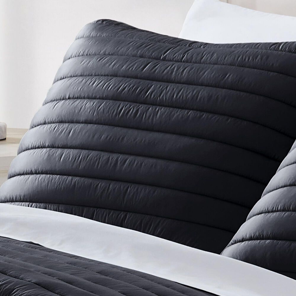 Hallmart Collectibles Puffer 2-Piece Twin Comforter Set in Black, , large