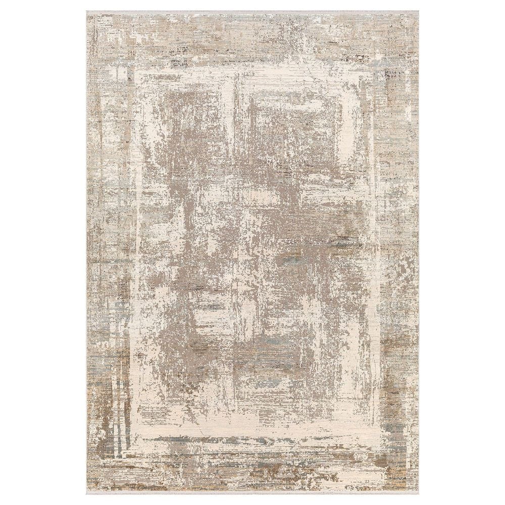 Surya Solar 10" x 14" Cream, Taupe, Gray, Medium Brown, Medium Gray, Tan and Light Gray Area Rug, , large