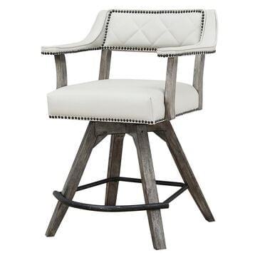 Radius PGA 25" Swivel Counter Height Stool in Rustic Washed Gray, , large