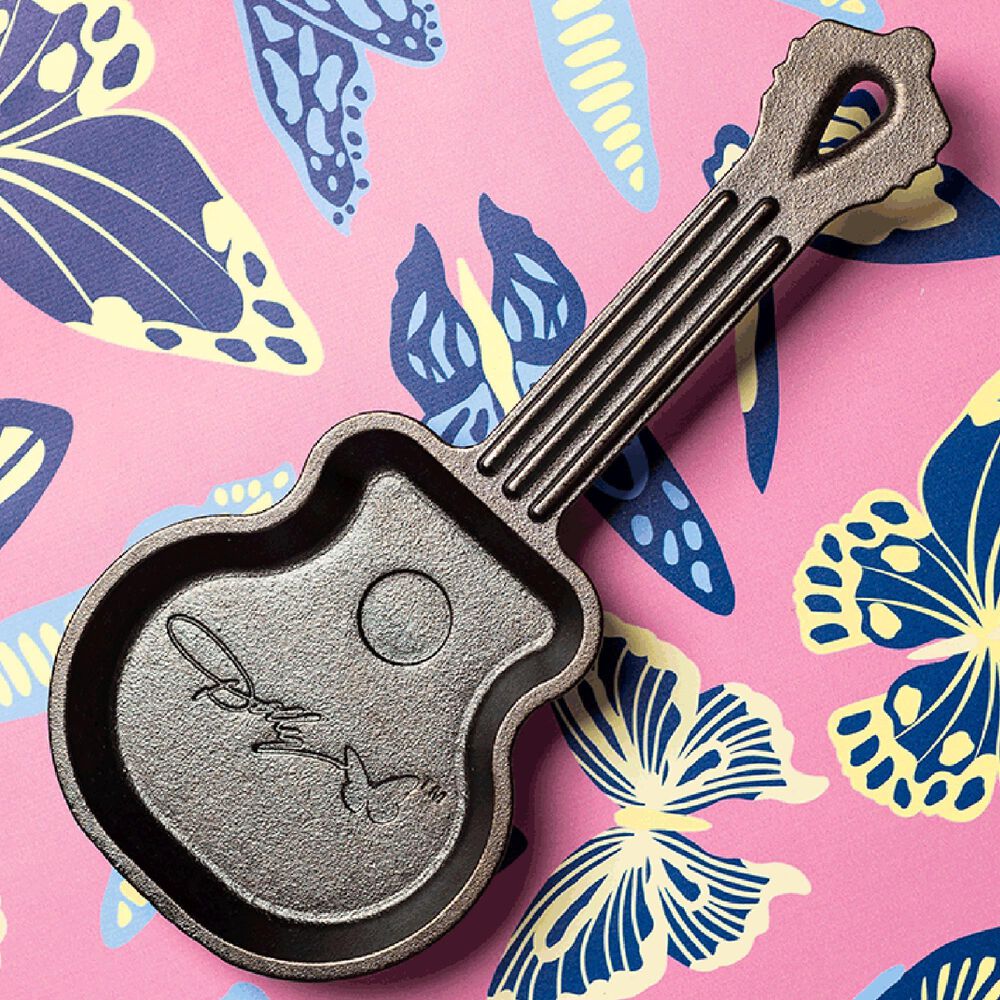 Lodge 2.2-Quart Dolly Parton Rockstar Guitar Mini Skillet in Black, , large