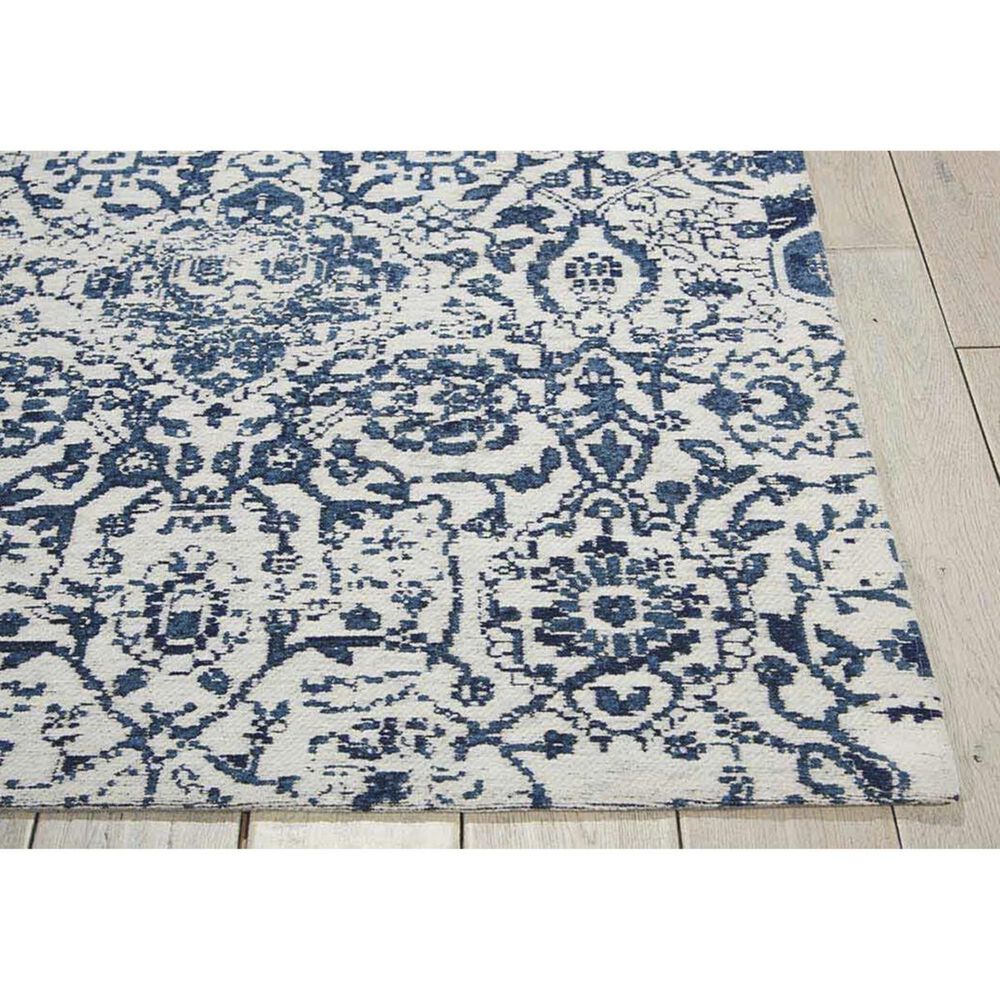 Nourison Damask DAS06 2&#39;3&quot; x 3&#39;9&quot; Ivory and Navy Area Rug, , large