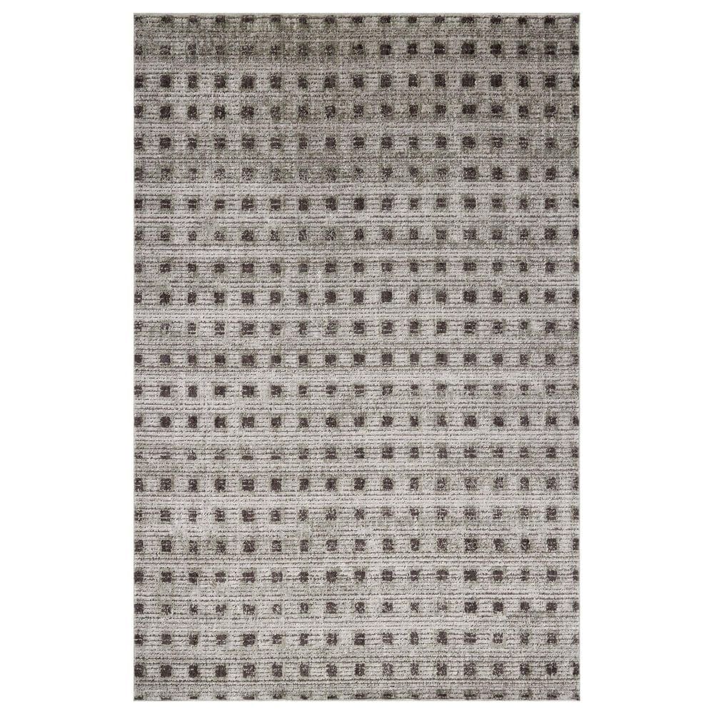 Loloi Bleecker Silver and Charcoal 5"3" x 7"6" Area Rug, , large