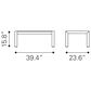 Zuo Modern Cosmopolitan Coffee Table in Silver and Light Gray, , large
