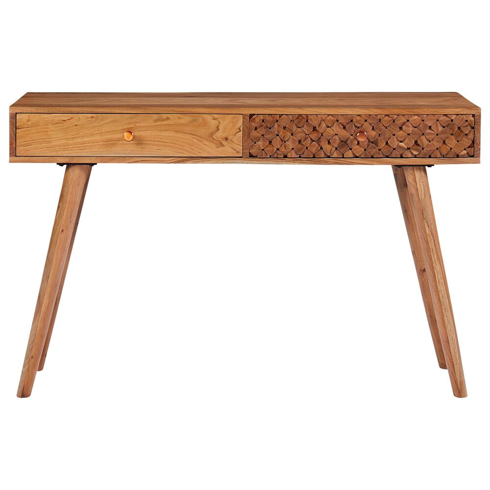 Pacific Landing 2-Drawer Console Table in Natural Brown, , large