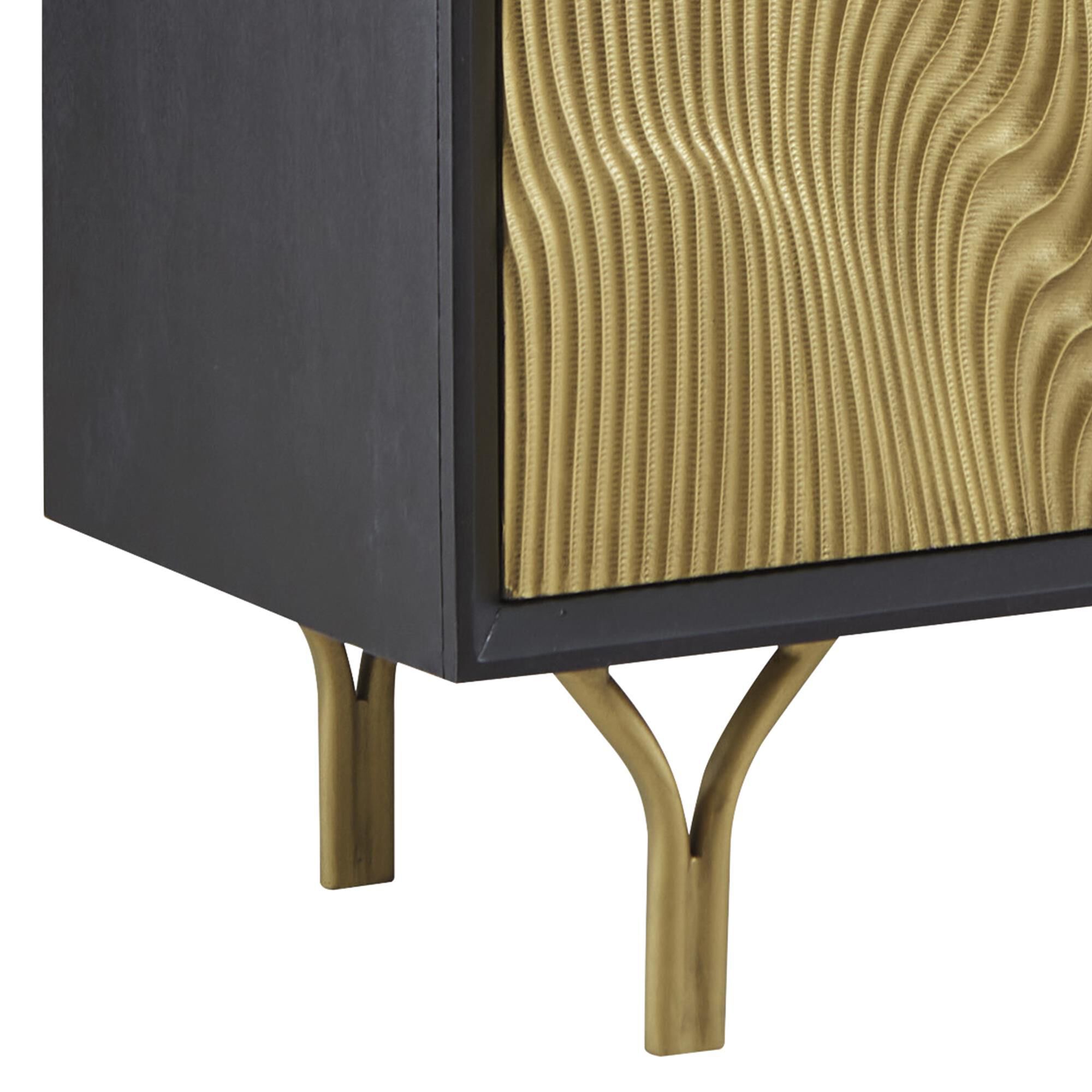 Ashley Tayner Accent Cabinet in Black and Gold