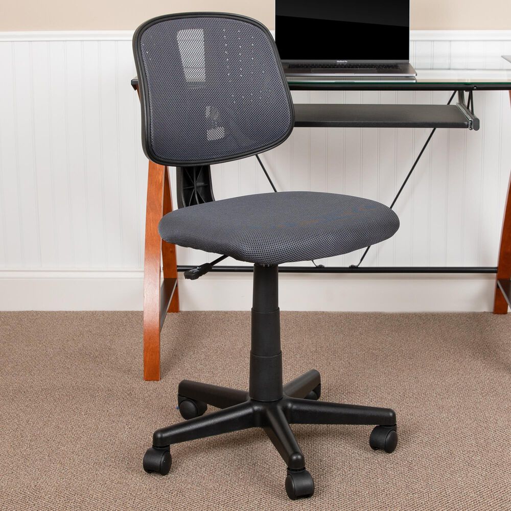 Flash Furniture Flash Fundamentals Swivel Task Chair in Gray, , large