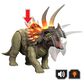 Jurassic World Wild Roar Triceratops Action Figure, , large