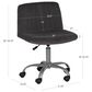 Linon Home Decor Stratton Office Chair in Grey, , large