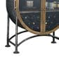 Howard Miller Boilermaker Wine and Bar Cabinet in Charcoal Gray and Aged Brass, , large